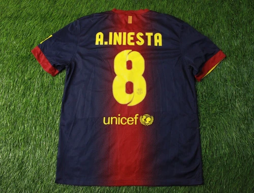 BARCELONA BARCA # 8 A. INIESTA 2012/2013 FOOTBALL SHIRT JERSEY HOME NIKE SIZE L