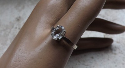 Toller Silberring 800 Silber mit kleinen weißen Stein 54 RG  1,10 g