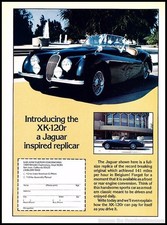 1982 XK-120R Replica Jaguar Vintage Advertisement Print Art Car Ad J65