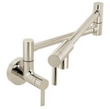 Moen S665NL Modern Polished Nickel Wall Mount Swing Arm Pot Filler Faucet New