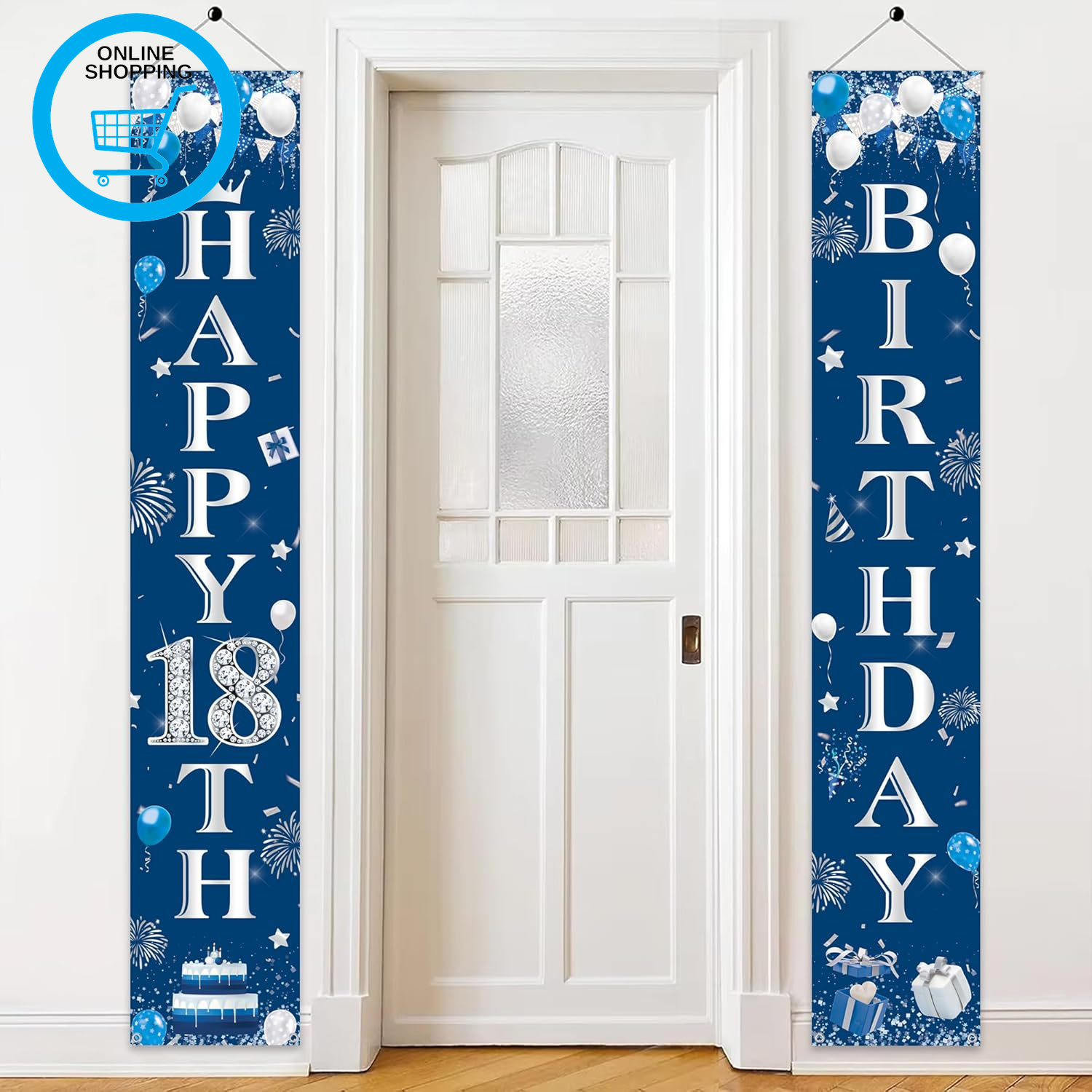 18Th Birthday Decorations Banner Boys - Happy 18Th Birthday Party Door Porch Sig