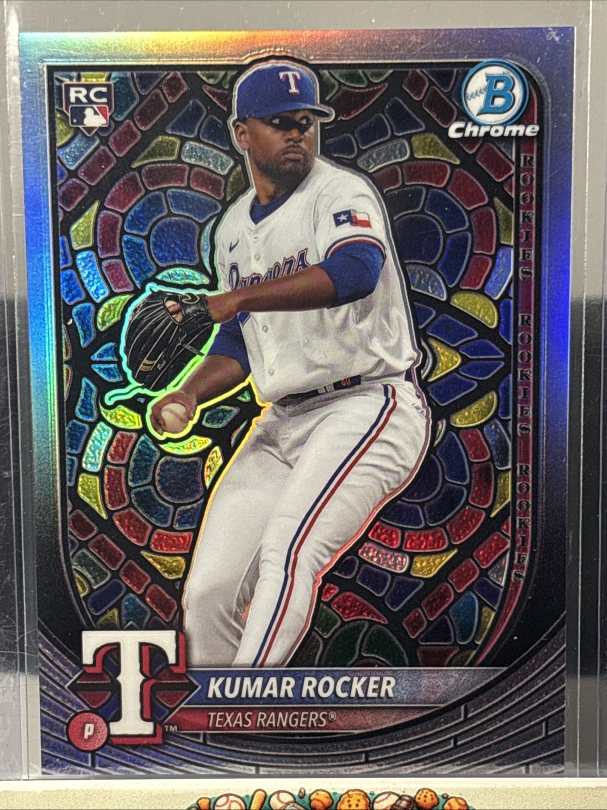 2025 Bowman - Kumar Rocker #80 Etched in Glass Variation (RC)