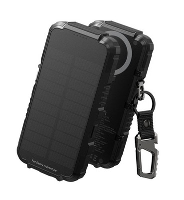 DEXNOR Solar Charger Power Bank 27000mAh Chargers with Flashlight and Carabiner