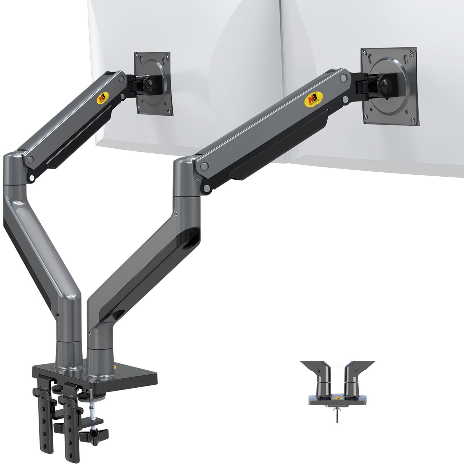 Dual Monitor Arm Ultra Wide Full Motion Swivel Monitor Mount