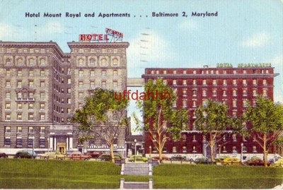 HOTEL MOUNT ROYAL and APARTMENTS. BALTIMORE, MD 1949