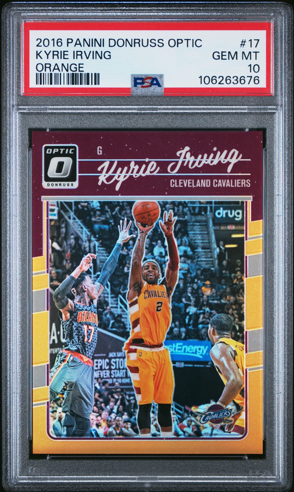 2016 PANINI DONRUSS OPTIC ORANGE #17 KYRIE IRVING 59/199 PSA 10