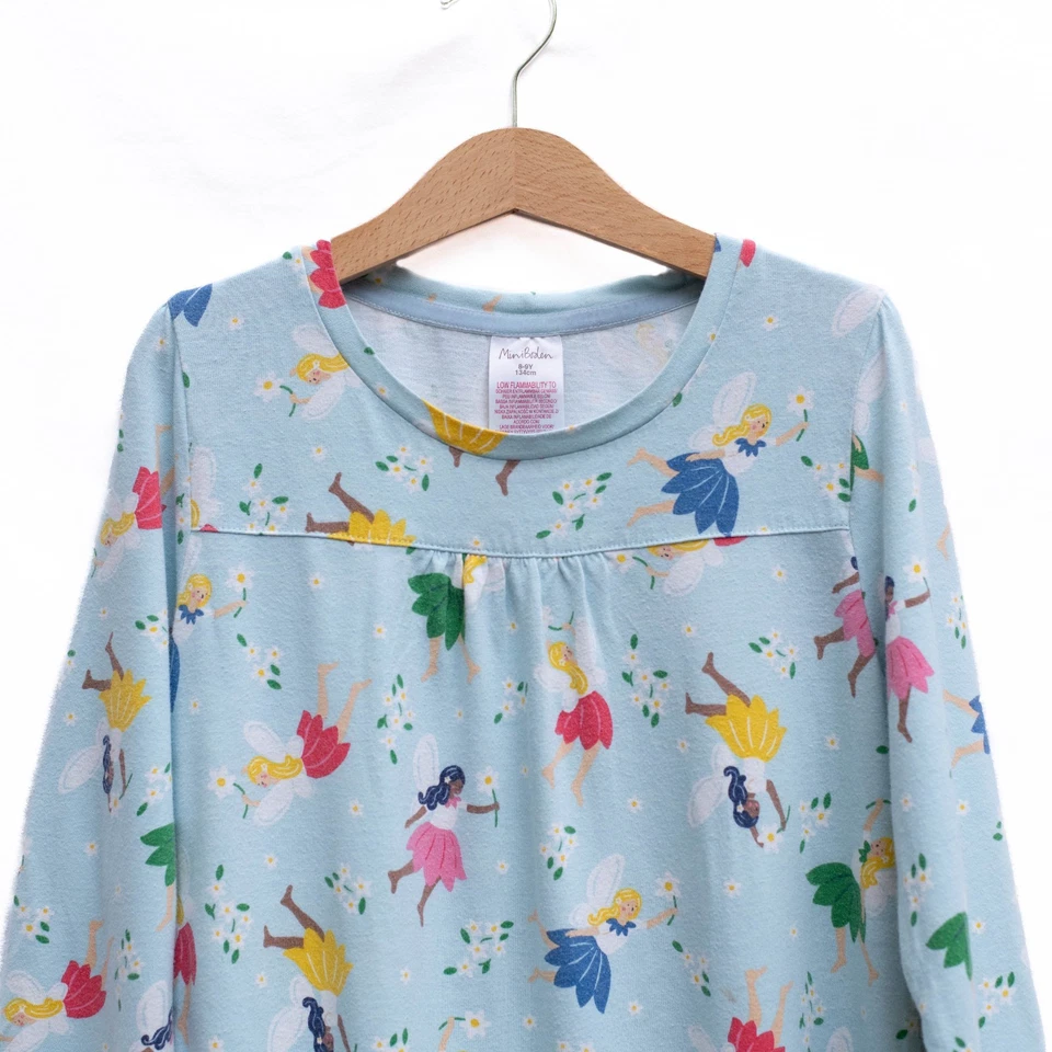 Mini Boden Niñas 8-9 Camisón Azul Estampado de Hadas Manga Larga 134 cm Prendas para Dormir Foto 3 de 4