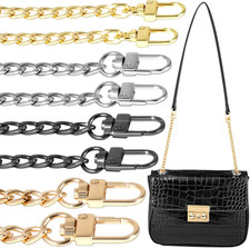 8 PCS Purse Chain Strap Extender, Length 7.9  Metal Flat Bag Chain Straps Replac