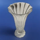 Vintage WATERFORD LISMORE 8.5” 4 1/2”Large Cut Crystal Footed Flared Flower Vase