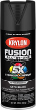 Krylon Fusion All In One Spray Paint Black 12oz Indoor Outdoor Rust