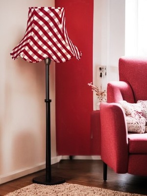 Rot Gingham Karo Tischlampenschirme Stehlampenschirme Wandleuchten & Pendelleuchten