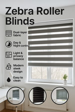Zebra Binds Day and Night Roller Blinds Window Treatment  Easy Fit UK