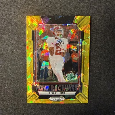  2025 Prizm Draft Picks-New Recruits Gold Cracked Ice Ryan Williams Alabama  