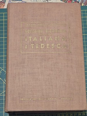  Seltenes italienisch-deutsches Vintage Wörterbuch - Aufl. Vannini Brescia - Vintage 1957