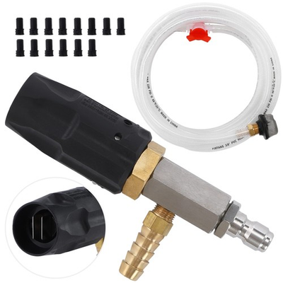 #ad FIXFANS Adjustable Pressure Washer Long Range Nozzle Downstream Injector Kit $135.53