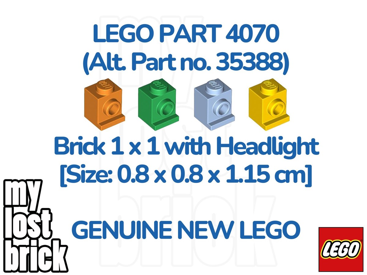 LEGO - Part 4070 - Bricks 1x1 with Headlight (SINGLE) + NEW +