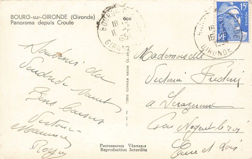CPA 31 PUGNAC – Bourg Sur Gironde – Menuisier L.Renaud – Carte Postale Ancienne Métier