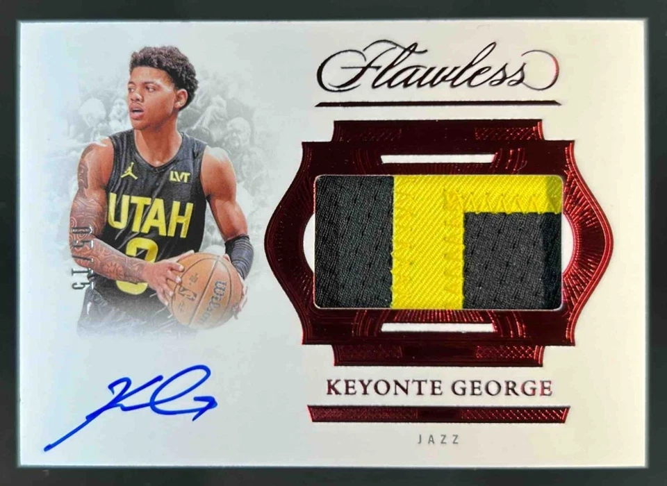 2024-25 Panini Flawless Keyonte George Horizontal Patch Auto Ruby #5/15 Jazz