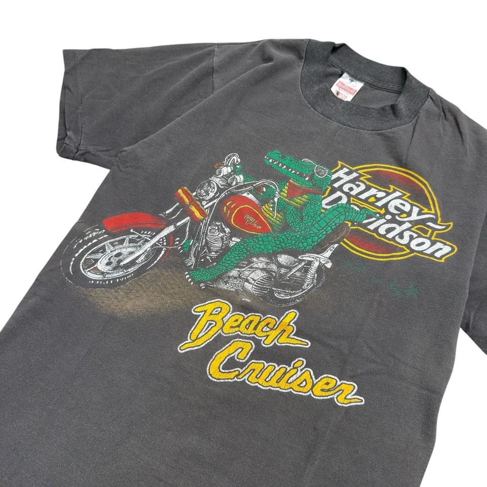 Harley-Davidson Healthknit Crocodile Beach Cruiser 1987 de colección doble cara talla S Foto 4 de 4