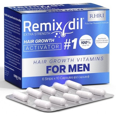 Hair Growth Vitamins for Men | Beard & Scalp Support | 60 Capsules