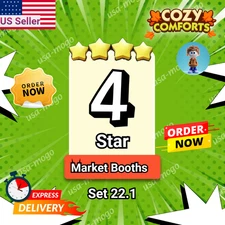 Market Booths - 4⭐ Set 22.1 - Monopoly Go sticker - CHEAPEST 🤑 FAST 24/7💌