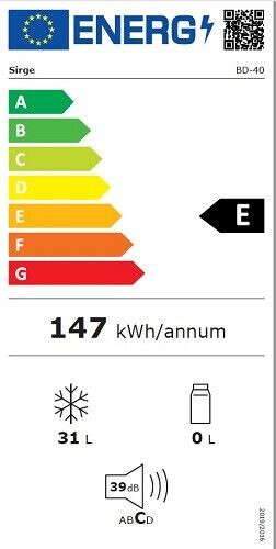 Mini Congelatore Freezer Frigo 31 Litri COMPATTO Classe Energetica E (A++) -24°C - Imagen 2 de 7