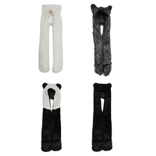 Children New Warm Gloves Hats Scarves Plush Scarf Hooded Autumn Winter