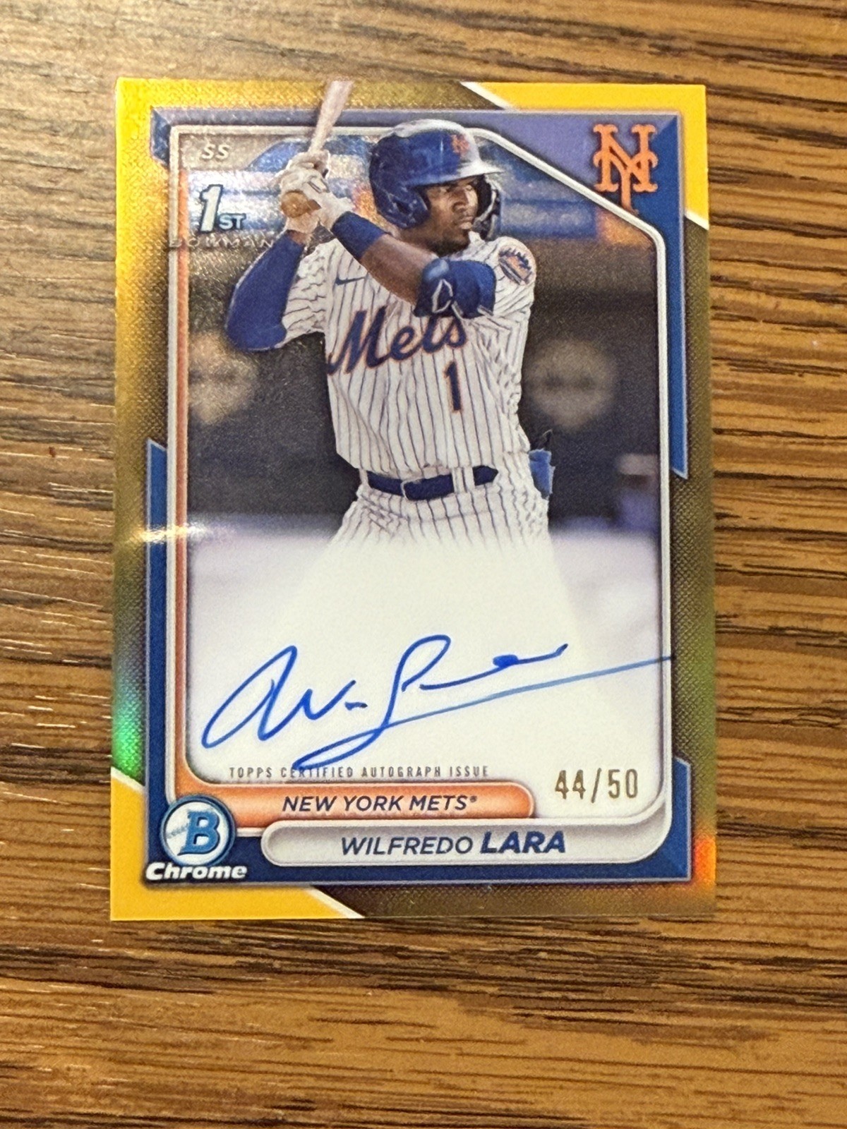 2024 Topps Bowman Chrome Wilfredo Lara Auto /50 #CPA-WL - New York Mets