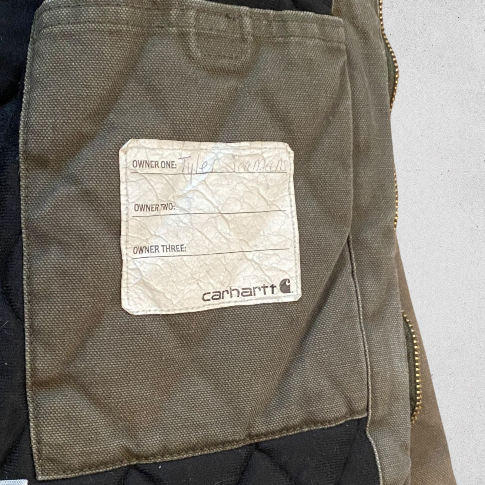 Carhartt Duck Canvas Active Jacket Hooded Faded Green Size Youth Medium thumbnail 10