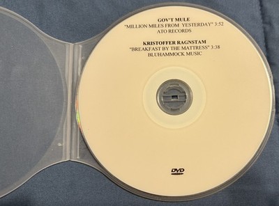 GOV'T MULE-MILLION MILES FROM/KRISTOFFER RAGNSTAM/2006 DVD PROMO MUSIC VIDEOS