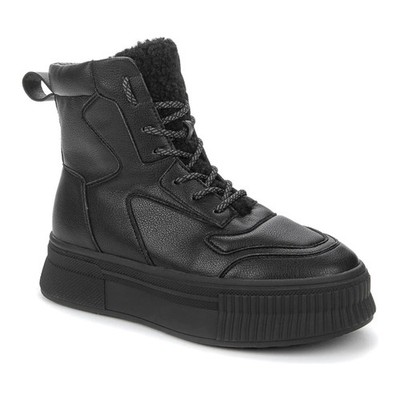 Keddo Damen Schwarze Winter Stiefel Freizeit 838116-08-03