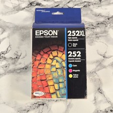 NEW Epson 252 XL Black  252 Color Cyan Magenta Yellow Ink Cartridge Combo Pack