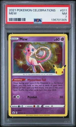 2021 POKEMON CELEBRATIONS #011 MEW PSA 7