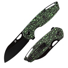 Kansept Model 6 Folding Knife 3.1 In Greenblack Carbon Fiber 20cv Wharncliffe Kansept Model 6 Folding Knife 3.1 In Greenblack Carbon Fiber 20cv Wharncliffe