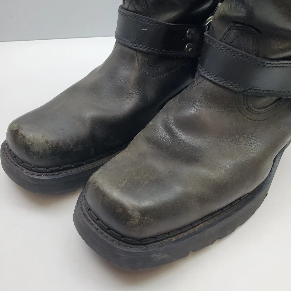 Ariat Metal Mounts Waterproof Motorcycle Harness Black Leather Boots Mens 9D - Image 2 of 4