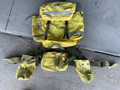 Vintage Forest Service FSS FIREFIGHTERS FIELD PACK -Harness and Pouches  1987