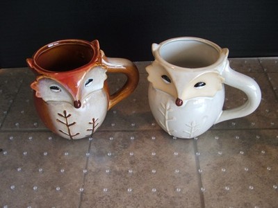 His & Hers GibsonFOX Coffee, Tea, Hot Chocolate Mugs - Good Condition - NO Chips