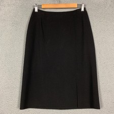 Celine Finition Main Pencil Skirt Women's EU 36 Black Stretch Wool Blend Career