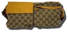 GUCCI Marsupio GG Canvas Tela Beige Autentico Uomo H:6.69” L:11.81” 5877