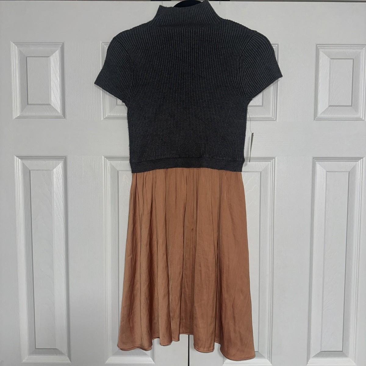 the thea short sleeve twofer mini dress The Thea Twofer Sweater Dress: Short-Sleeve Mini E