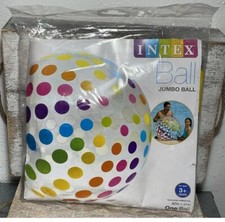 Intex Jumbo 42in Inflatable Glossy Big PolkaDot Colorful Giant BeachBall 59065EP