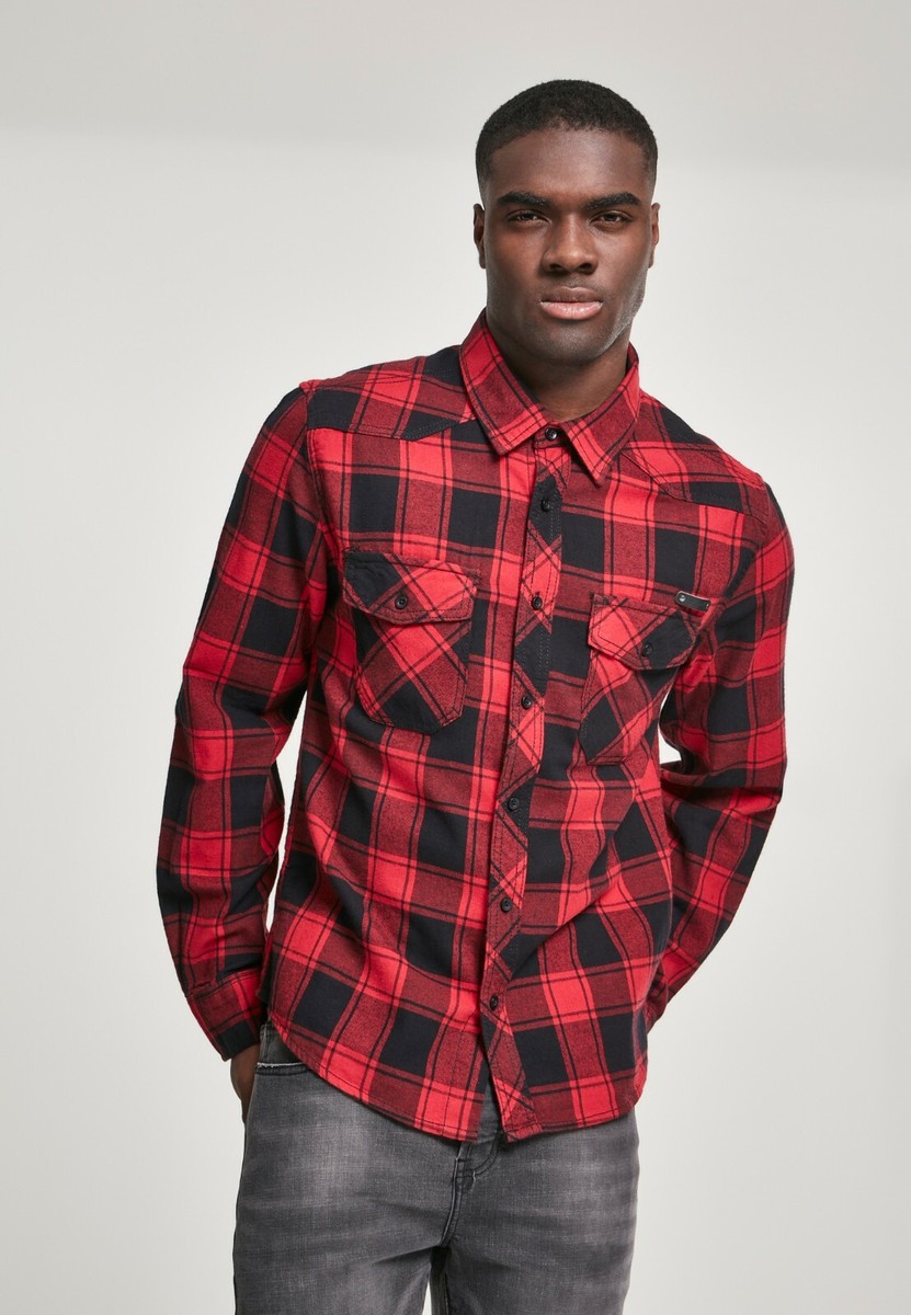 Chemise à Carreaux Brandit Homme - 100% Coton - Style Vintage