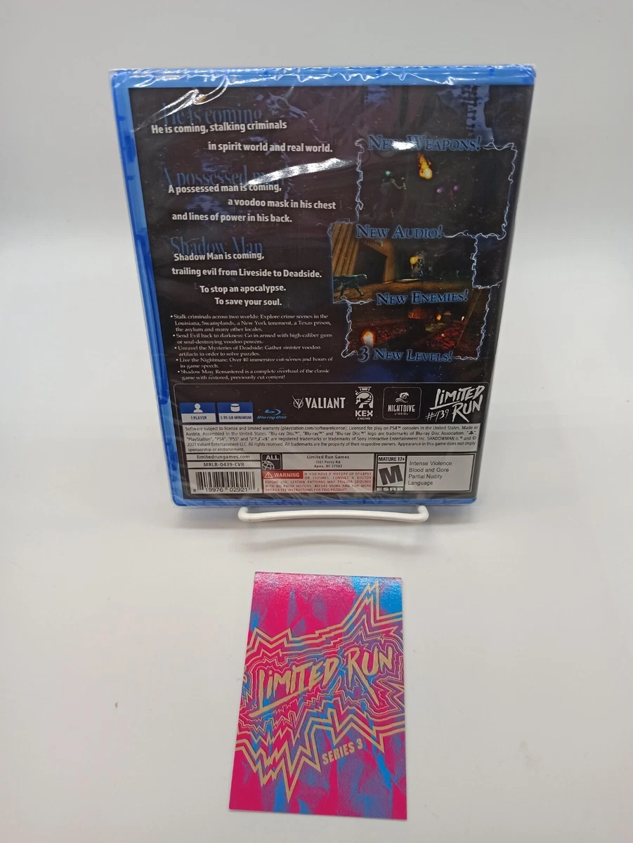 Shadow Man Remastered Limited Run LRG 439 Sony PlayStation 4 ps4