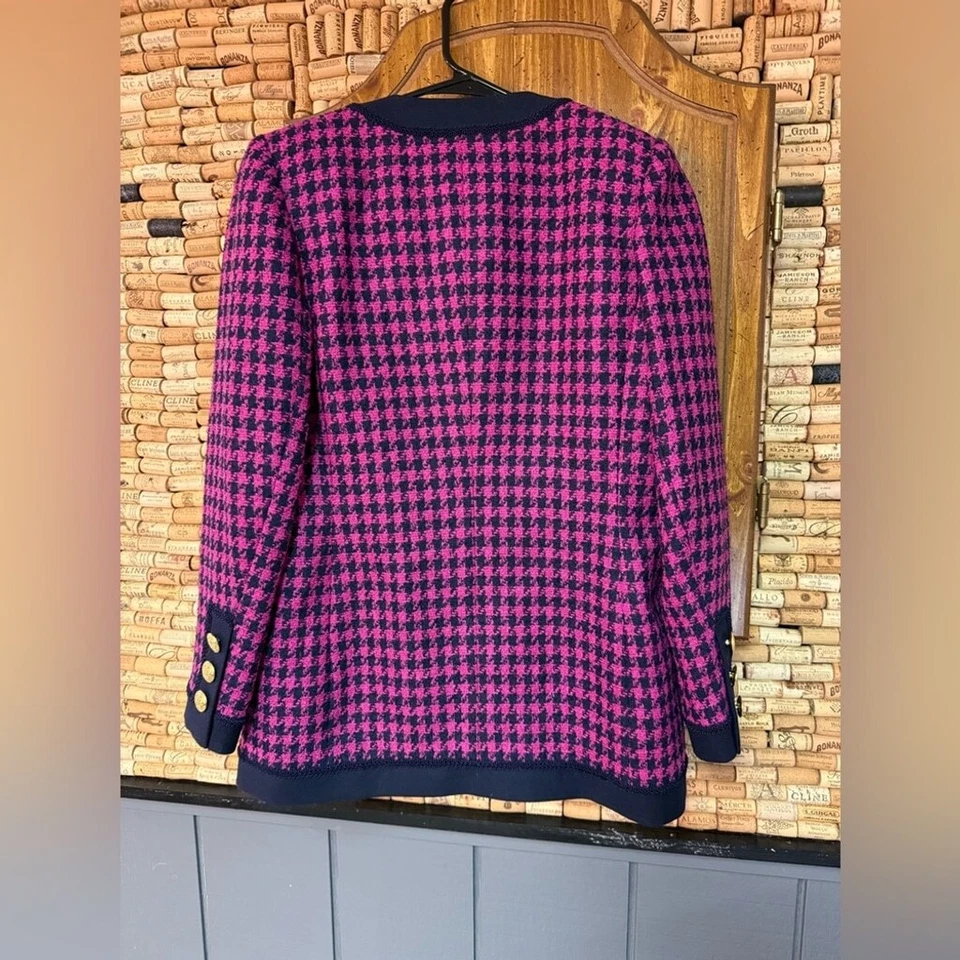 Chaqueta/falda de dos piezas de tweed vintage Bijou Fashions hecha en Hong Kong talla pequeña Foto 4 de 4