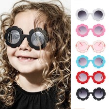 Kids Girls Baby Children Flower Shaped Cute Round Sunglasses Toddler Shade UV400
