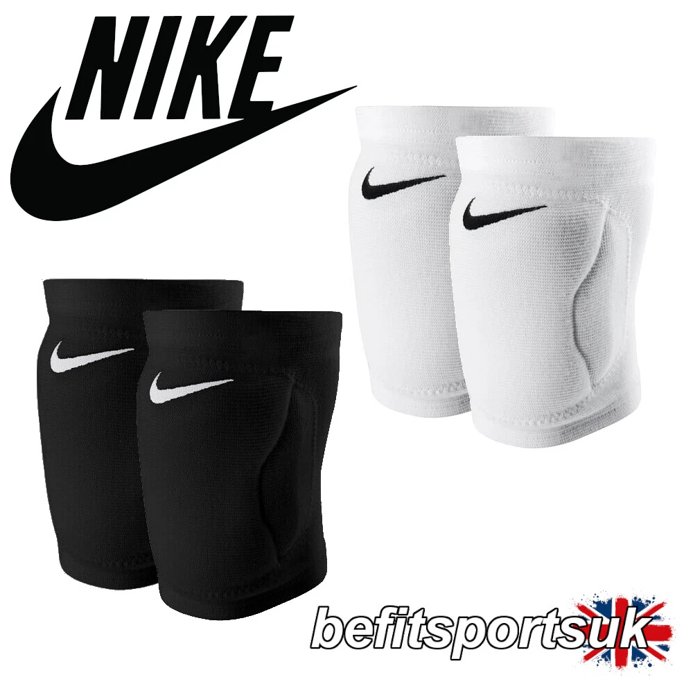 NIKE KNEE PADS VOLLEYBALL SPORTS STREAK SOFT BLACK WHITE SWOOSH XS S M L XL  XXL