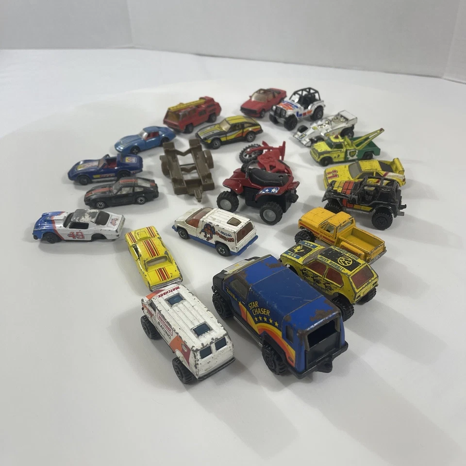 Vintage 20 Car Lot MATCHBOX YATMING HOT WHEELS Spiderman Tonka 70s 80s - Image 3 of 4