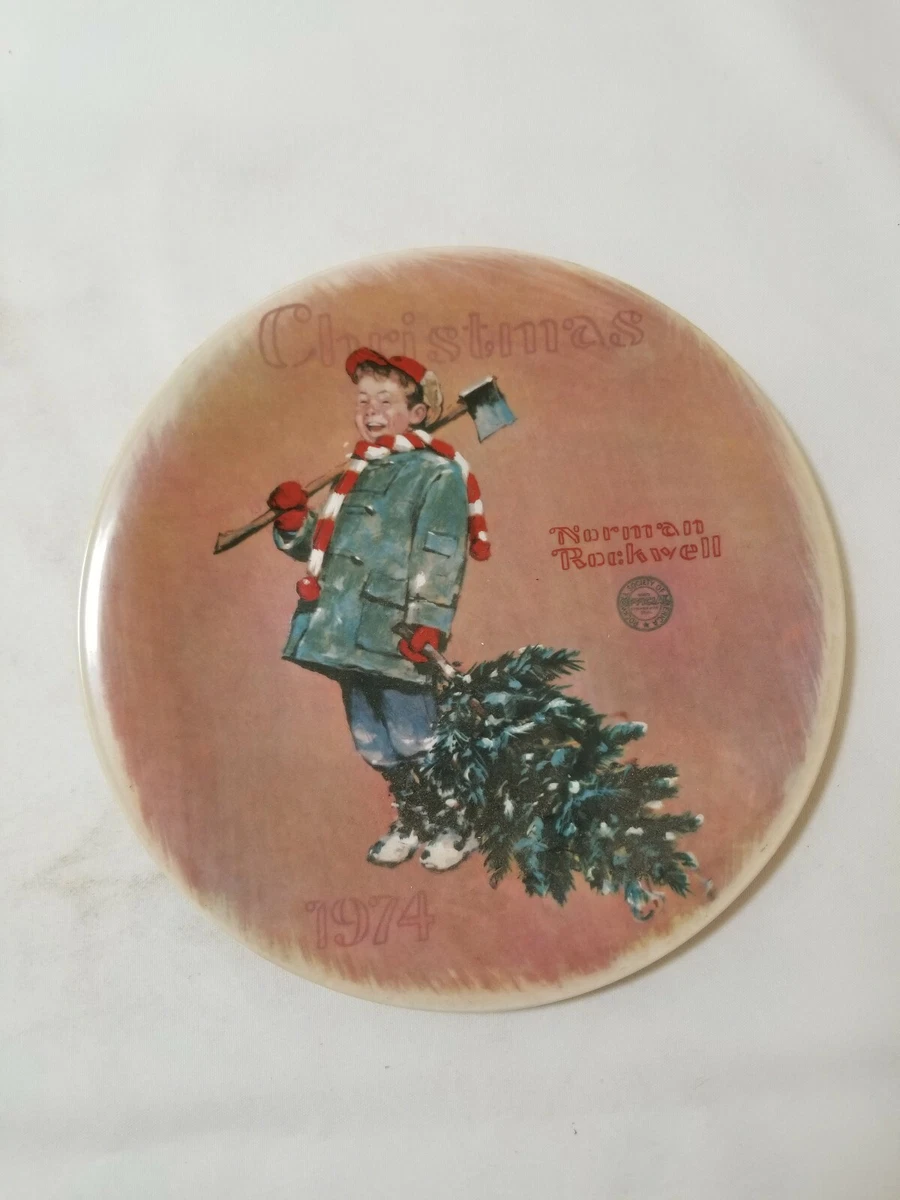 Norman rockwell christmas clearance plates