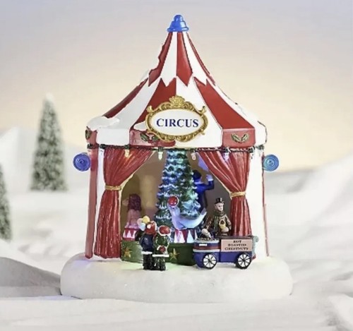 ST NICHOLAS SQUARE VILLAGE "TIENDA DE CIRCO" LUCES DE MÚSICA Decoración de Navidad Nuevo - Imagen 6 de 7