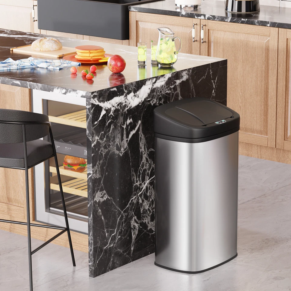 22 Gallon Automatic Sensor Trash Can, Touchless 82L Stainless Steel Trash Bin - Image 2 of 4